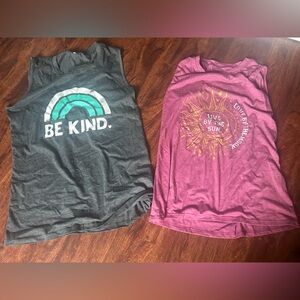 Set of 2 XL Tank Tops NWOT Fun Slogans